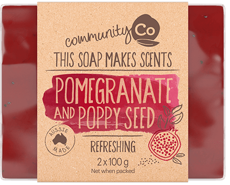 Pomegranate & Poppyseed Soap 2x100g