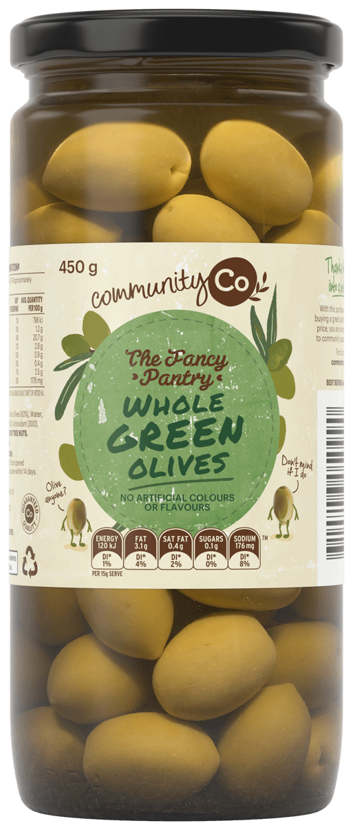 Whole Green Olives 450g