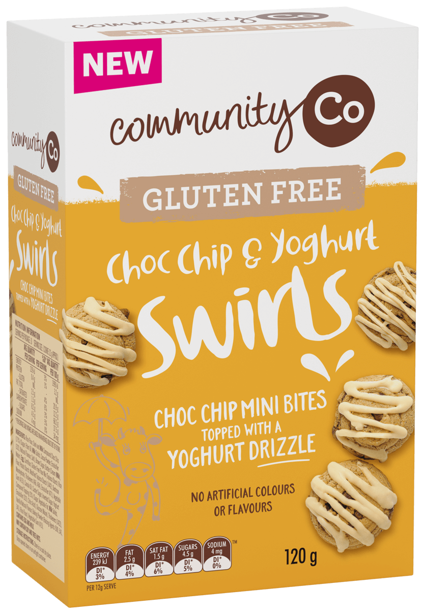 Gluten Free Choc Chip Yoghurt Swirl Kid’s Biscuits 120g