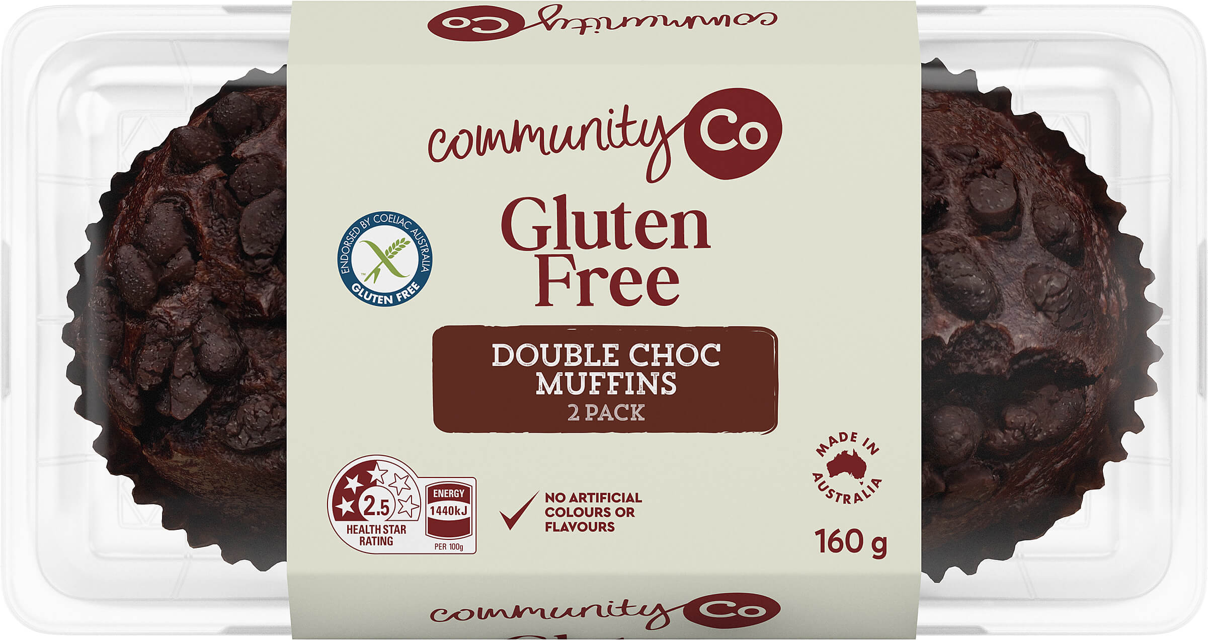 Community Co GF Double Chocolate Muffin 160g