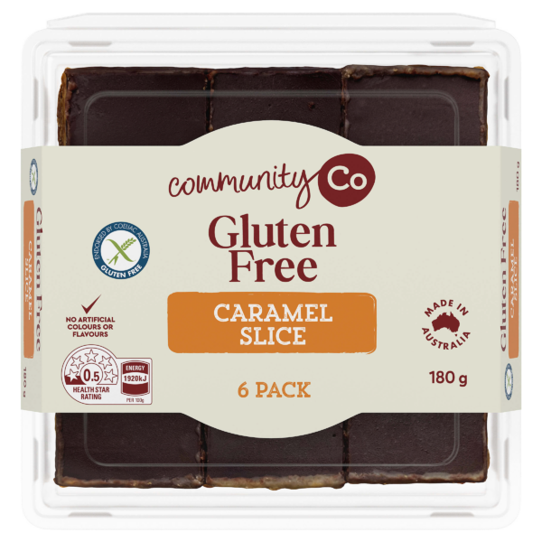 Community Co Gluten Free Caramel Slice 180g