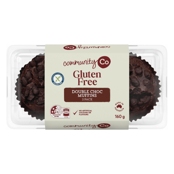 Community Co Gluten Free Double Chocolate Muffin 160g