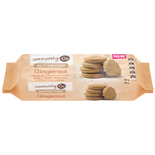 Community Co Gluten Free Gingernut Biscuits 180g