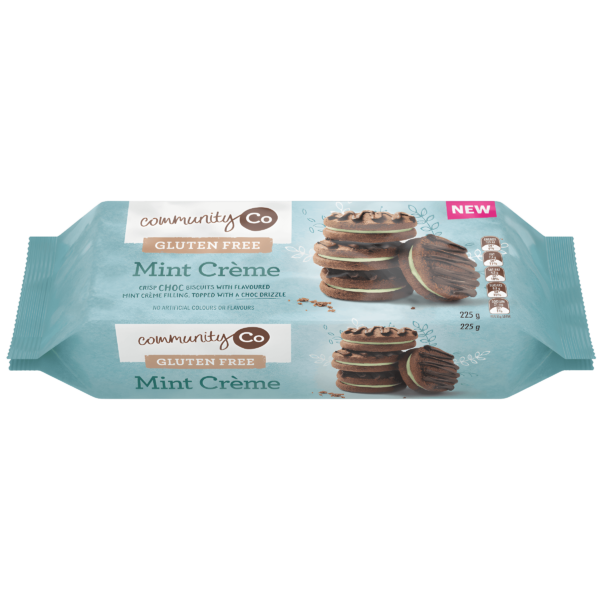 Community Co Gluten Free Mint Creme Biscuits 225g