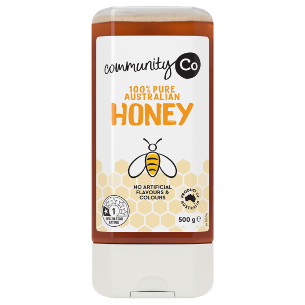 Community Co Honey Upside Down Squeeze 500g