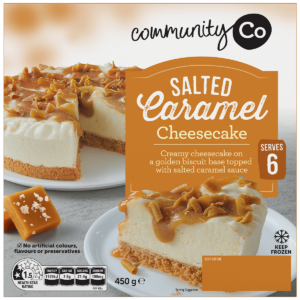 Community Co Salted Caramel Cheesecake 450g