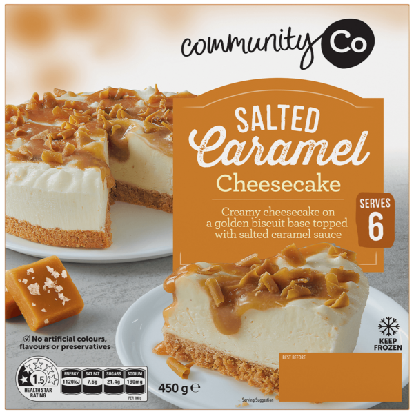 Community Co Salted Caramel Cheesecake 450g