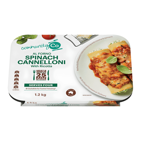 Community Co Spinach Cannelloni with Ricotta 1.2kg