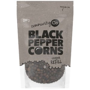 Community Co Black Pepper Corns Grinder Refill 200g