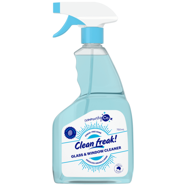 Community Co Clean Freak Glass & Window Cleaner Spray 750ml