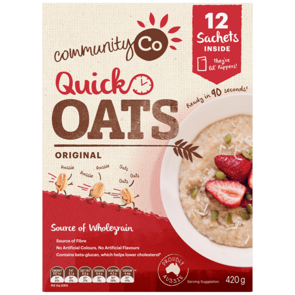 Community Co Quick Oat Sachets 12 Pac