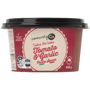 Community Co Tomato & Garlic Pasta Sauce 425g